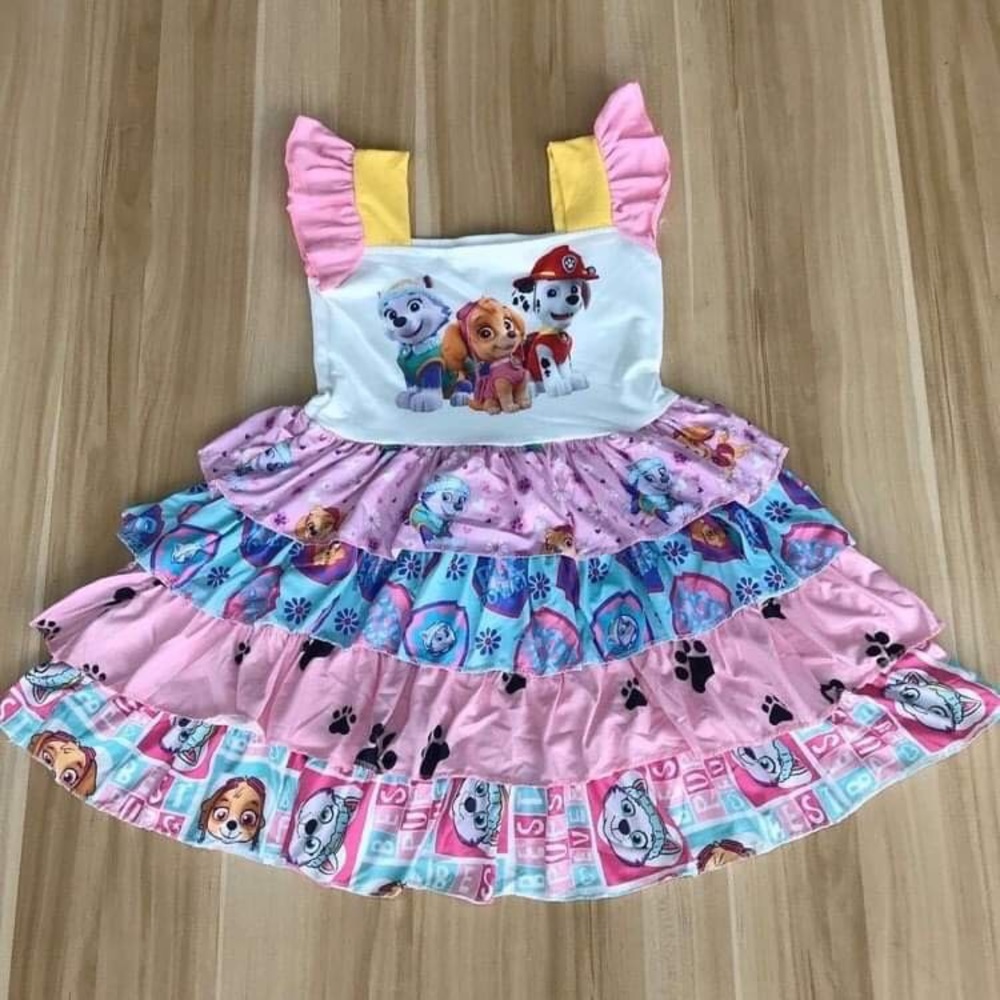 Paw patrol cute pink ruffle dress